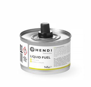Combustible líquido con mecha, HENDI, combustión de ± 4 horas, 6 uds