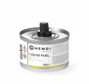 Combustible líquido con mecha, HENDI, combustión de ± 6 horas, 24 uds