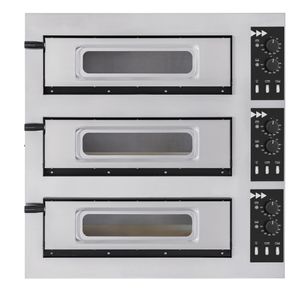 Pec na pizzu 3-stupňová basic 3/50 glass and light, Prismafood, 400V/1200W, 915x690x(H)900mm