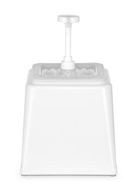Dispensador de salsas con bomba, HENDI, 2,5L, Blanco, 230x210x(H)327mm