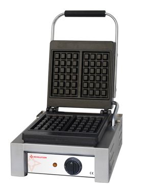 Revolution Waffelmasin 1500 W - elektriline, elektromehaaniline juhtimine, Revolution, 230V/1500W, 320x470x(H)225mm