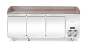Pizza cooling table with granite worktop, 3 doors, Arktic, 375L, Granite, 230V/400W, 2010x800x(H)875mm