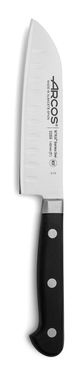 Nôž Santoku s okrajom Granton, séria ÓPERA, Arcos, Čierna, (L)262mm