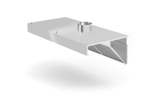 Sienas tvaika nosūcējs, leņķveida, HENDI, Profi Line, ar LED apgaismojumu, 1000x700x(H)450mm