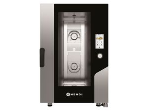 Hőlégbefúvásos gőzsütő – Touch 11 x GN 1/1, elektromos, közvetlen gőzzel és érintőképernyővel vezérelhető, HENDI, 730x785x(H)1130mm