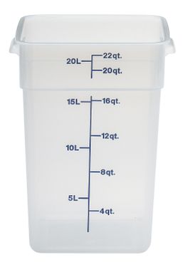 CamSquare transparent polypropylene food storage container., Cambro, 20.8 L, 20,8L, Transparent, 256x310x(H)400mm