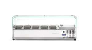 Aufsatz-Kühlvitrine Gastronorm 1/4, Arktic, 5x GN 1/4, 230V/180W, 1205x335x(H)460mm