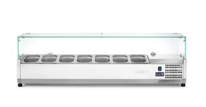 Aufsatz-Kühlvitrine Gastronorm 1/4, Arktic, 7x GN 1/4, 230V/180W, 1505x335x(H)460mm