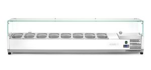 Aufsatz-Kühlvitrine Gastronorm 1/4, Arktic, 8x GN 1/4, 230V/180W, 1805x335x(H)460mm