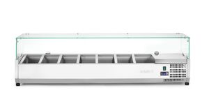 Aufsatz-Kühlvitrine Gastronorm 1/3, Arktic, 7x GN 1/3, 230V/180W, 1605x420x(H)460mm