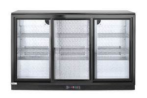 Kühlschrank mit drei Schiebetüren an der Bar, Arktic, 254L, Schwarz, 220-240V/160W, 1350x520x(H)865mm