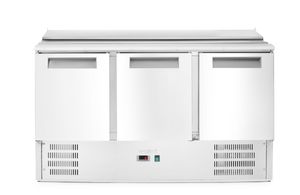 3-ukseline tõstetava kattega külmutatud salatilett, Arktic, 219L, 230V/155W, 700x1365x(H)860mm