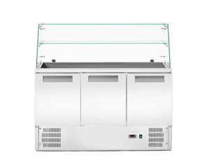 3-ukseline klaasist pealisehitusega külmutusega salatilett, Arktic, 219L, 230V/155W, 695x1365x(H)1270mm