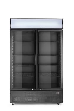 Tagumine baarikülmik koos taustavalgustusega paneeliga, topeltuksega, Arktic, 512L, Must, 230V/510W, 585x1120x(H)1900mm