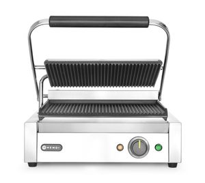Kontaktný grill Panini, HENDI, drážkovaný vrch a spodok, 230V/2200W, 430x375x(H)216mm