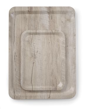 Serviravimo padėklas su melamino laminatu, medžio raštu, AmerBox, Šviesi mediena, 240x340mm