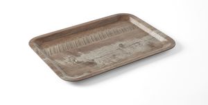 Serviravimo padėklas su melamino laminatu, medžio raštu, AmerBox, Tamsi mediena, 240x340mm