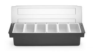 Bārmeņa sastāvdaļu kastīte – 6 ieliktņi, BarUp, 480x150x(H)100mm