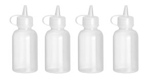Mini dispensador de salsas - conjunto de 4 unidades., HENDI, 0,05L, Transparente, ⌀35x(H)100mm
