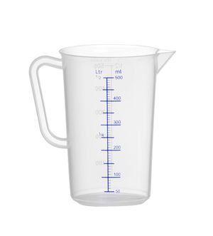 Jarra medidora de polipropileno, HENDI, Kitchen Line, 0,5L, ⌀90x(H)140mm