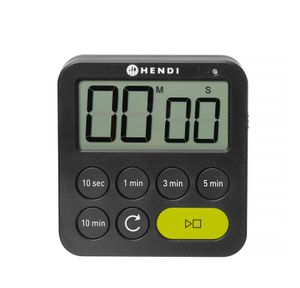 Timer jednozakresowy, HENDI, czarny, 82x20x(H)88mm