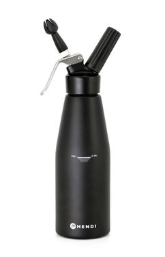 Sahnespender, schwarz, HENDI, Kitchen Line, 0,95L, Schwarz, ⌀95x(H)320mm