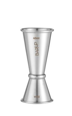 Mērkrūzīte 20/40 ml, BarUp, 0,04L, Sudraba, ⌀42x(H)100mm, Apaļa