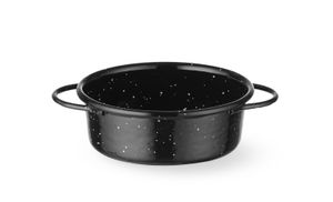Kastroļa trauks, emaljēts, HENDI, Melns, ⌀100x(H)40mm, Apaļa