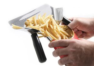 French fries and nachos funnel scoop, HENDI, Black, 230x220mm
