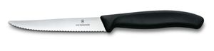 Nóż do steków i pizzy, Victorinox, czarny, (L)222mm