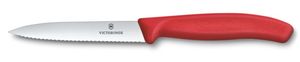 Nóż do warzyw, ząbkowany, Victorinox, czerwony, (L)212mm
