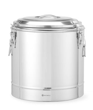Siltumizolēts pārnēsājams konteiners, HENDI, Kitchen Line, 31L, Sudraba, ⌀400x(H)445mm