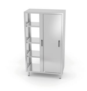 Skapis bez aizmugurējās sienas ar bīdāmām durvīm – saskrūvējams, HENDI, Kitchen Line, 800x700x(H)1800mm