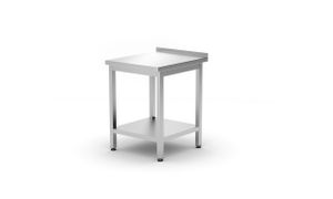 Wall table with a shelf – bolted, depth 700 mm, HENDI, Profi Line, 600x700x(H)850mm