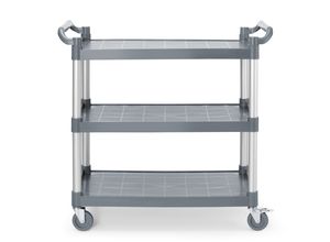 Carro de servicio de polipropileno de 3 estantes, grande, AmerBox, 1010x500x(H)960mm