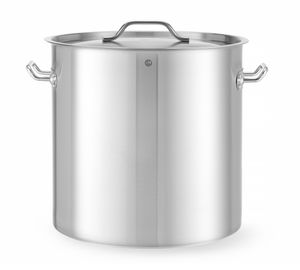 Garnek wysoki z pokrywką, HENDI, Budget Line, 50L, ⌀400x(H)400mm
