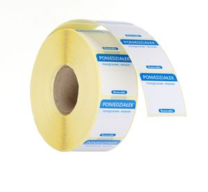 Etykiety Food Safety na każdy dzień tygodnia – wielorazowe, HENDI, Poniedziałek, niebieski, 1000 szt., 25x25mm