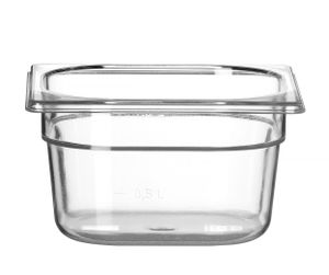 Toiduanum polükarbonaadist GN 1/6 Profi Line, HENDI, GN 1/6, 1,6L, 176x162x(H)100mm