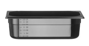 GN talpykla 1/3 iš juodo polikarbonato, HENDI, Profi Line, GN 1/3, 4L, Juodas, 325x176x(H)100mm