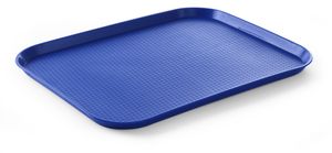 Vassoi FAST FOOD IN POLIPROPILENE grandi, AmerBox, Blu, 350x450x(H)20mm