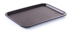 Vassoi FAST FOOD IN POLIPROPILENE grandi, AmerBox, Marrone, 350x450x(H)20mm