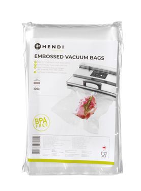 Embossed vacuum bags, 100 pcs, HENDI, 100 pcs., 150x250mm