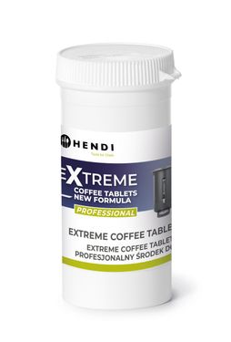 Extreme Coffee Tablets, kafijas tabletes ar jaunu formulu, profesionāls kafijas automātu tīrīšanas līdzeklis, HENDI, 25 tabletes