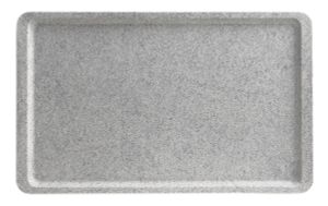Versa polyester tray with flat rim, granite., Cambro, GN 1/1, Light grey, 325x530mm