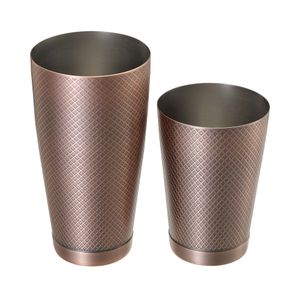 Shaker tin Diamond Lattice, Antique Copper, Barfly, 0,83L, Copper