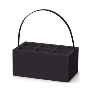 Madeira Black Tabletop Accessory Holder Box, Black