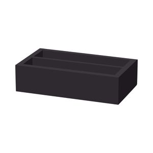Skrzynka na sztućce dwudzielna Madeira Black, czarny