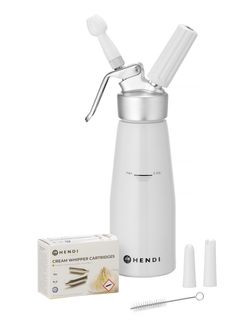 Zestaw - Syfon do bitej śmietany 0,5 l + naboje 10 szt., HENDI, 0,5L