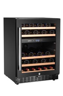 Wine cooler, 2-zone, 46 bottles, Arktic, Black, 570x595x(H)820mm 1