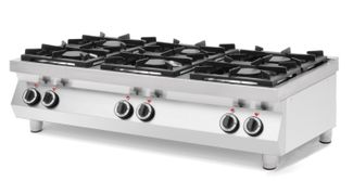 Stalinė dujinė 6 degiklių viryklė Kitchen Line, HENDI, Kitchen Line, 28,5kW, 1200x700x(H)310mm